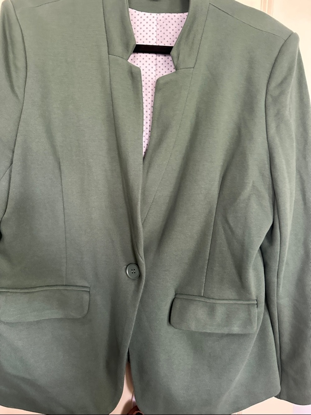 Women's Sage Green Single-Button Blazer